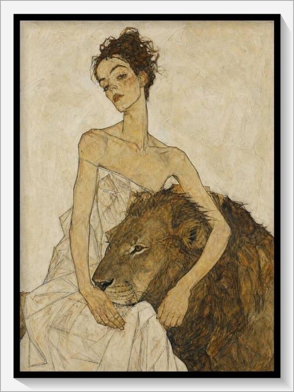 Schiele Tarot „VIII Die Kraft“