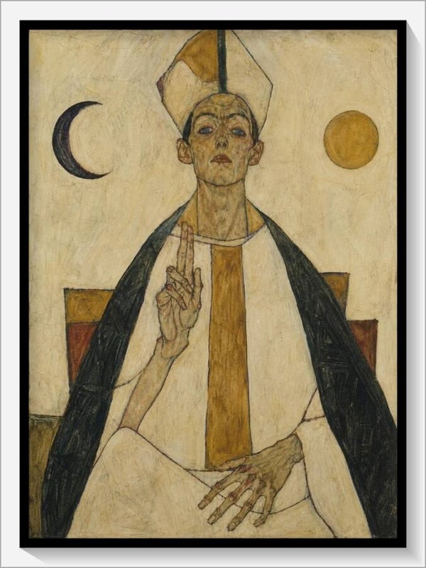 Schiele Tarot „V Der Hohepriester“