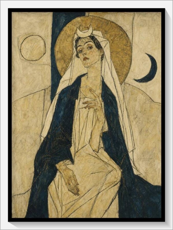 Schiele Tarot „II Die Hohepriesterin“
