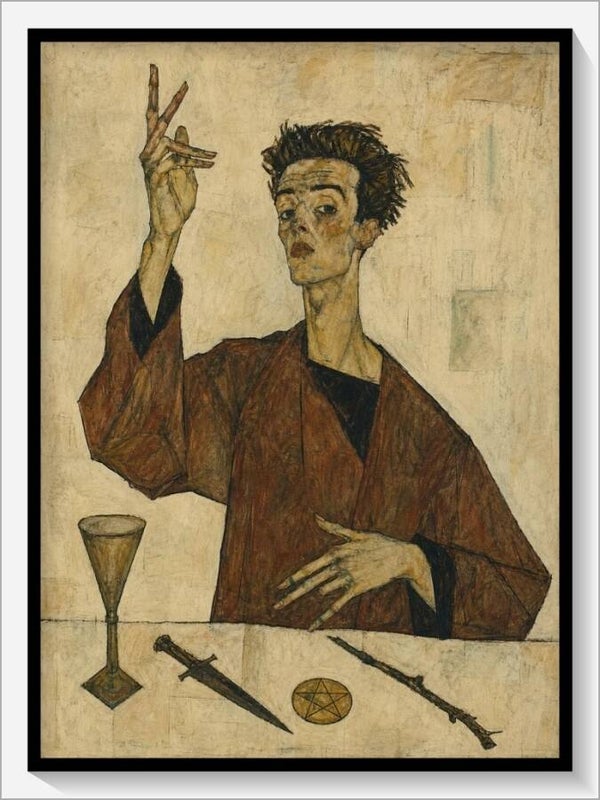 Schiele Tarot „I Der Magier“