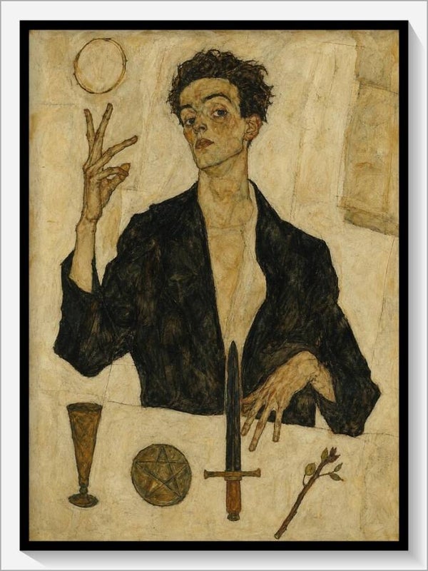 Schiele Tarot „I Der Magier“