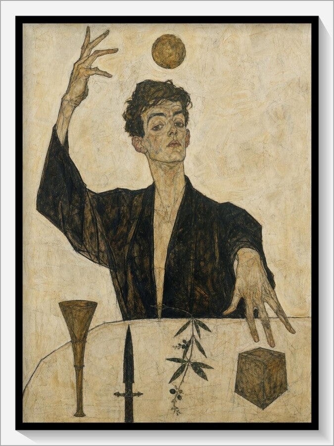 Schiele Tarot „I Der Magier“