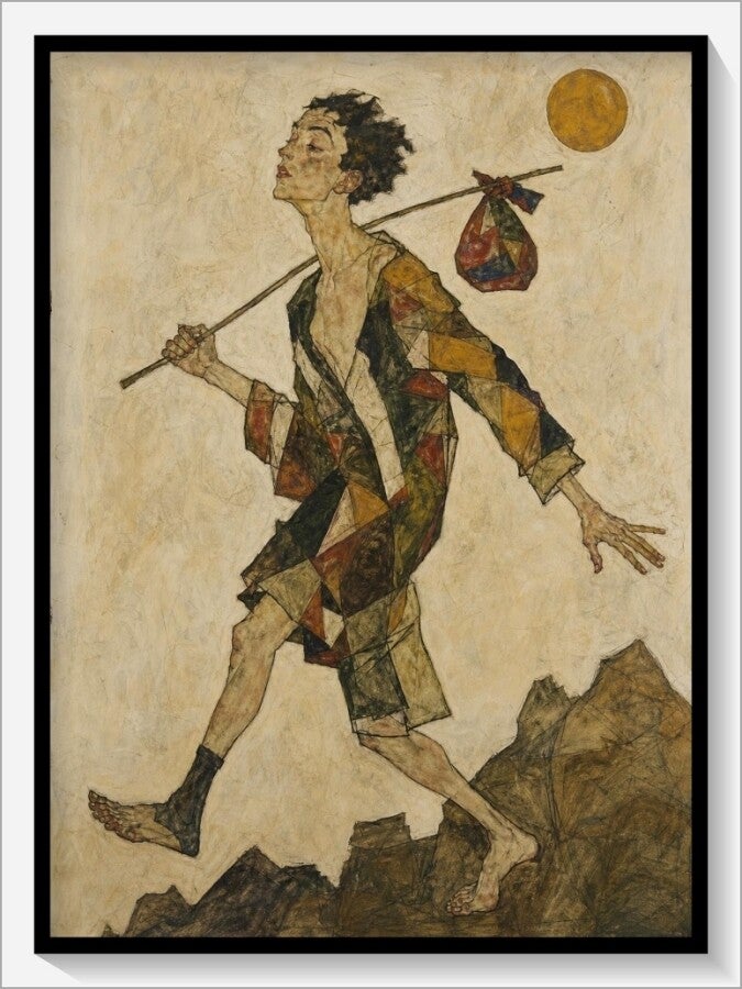 Schiele Tarot „0 Der Narr“