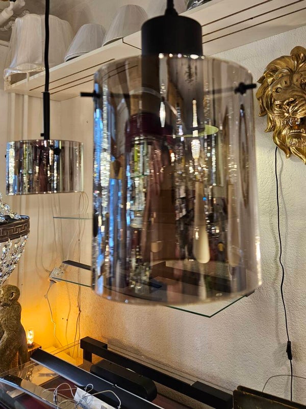 Hängelampe Rauchglas