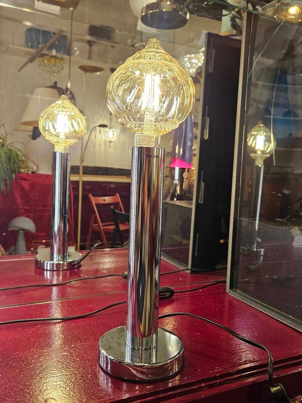Tischlampe verchromt