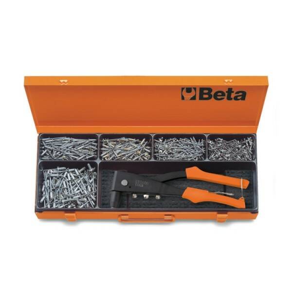 1741B/C5 Blindklinktang 1741 met een 700-delig assortiment aluminium nagels