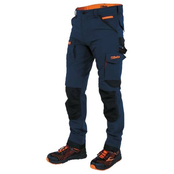 7650B Stretch werkbroeken, Multi-Pocket stijl, blauw