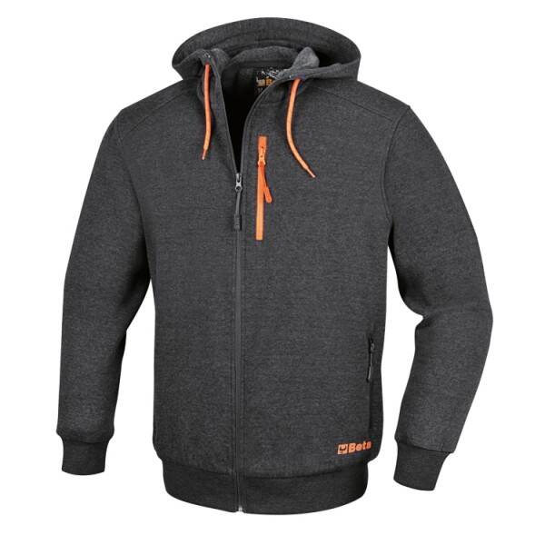 7665G Hoodie, lange ritssluiting
