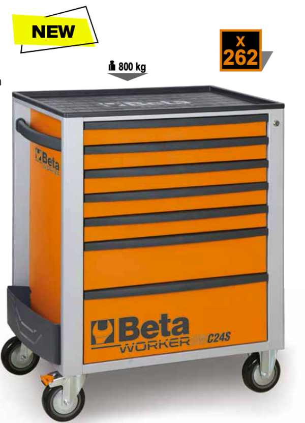 2400S 7/AUTO Gereedschapswagen met 7 laden en 262-delig assortiment