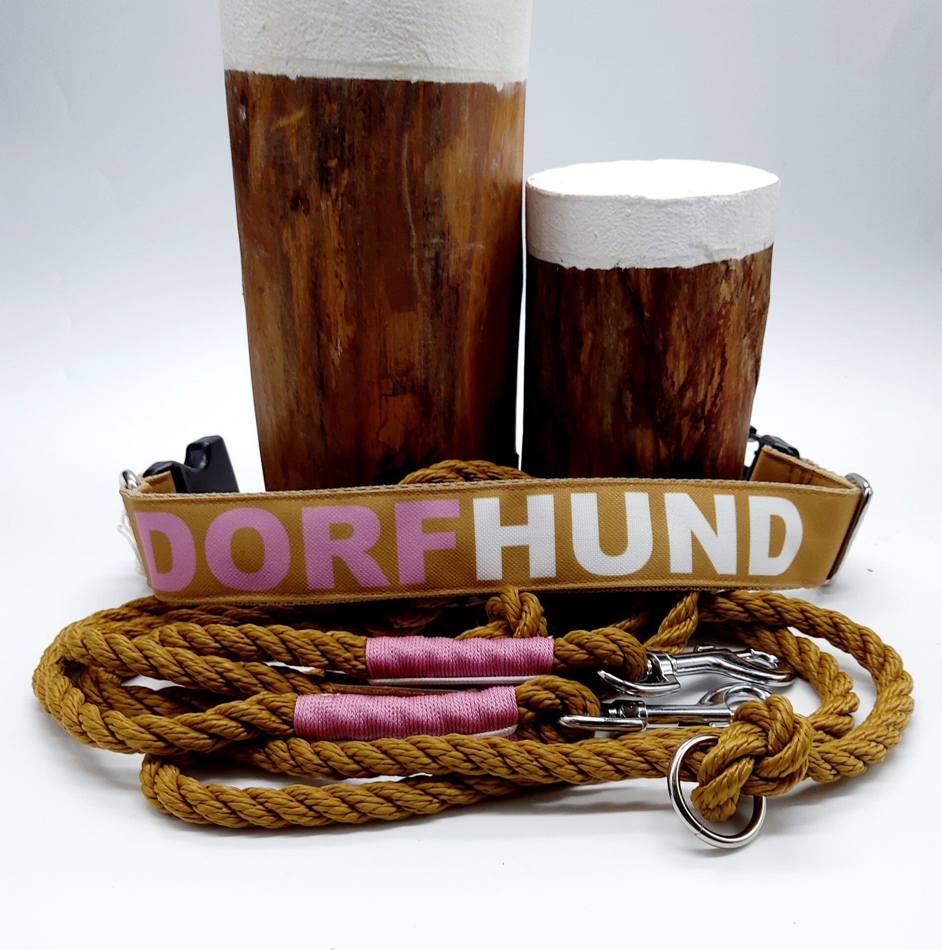 Dorfhund Halsband mit Cross Body Tau Leine