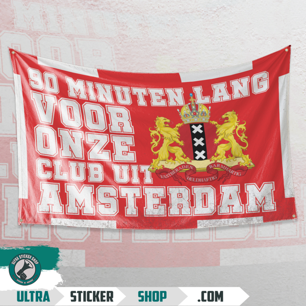 90 minuten lang voor onze club uit Amsterdam vlag