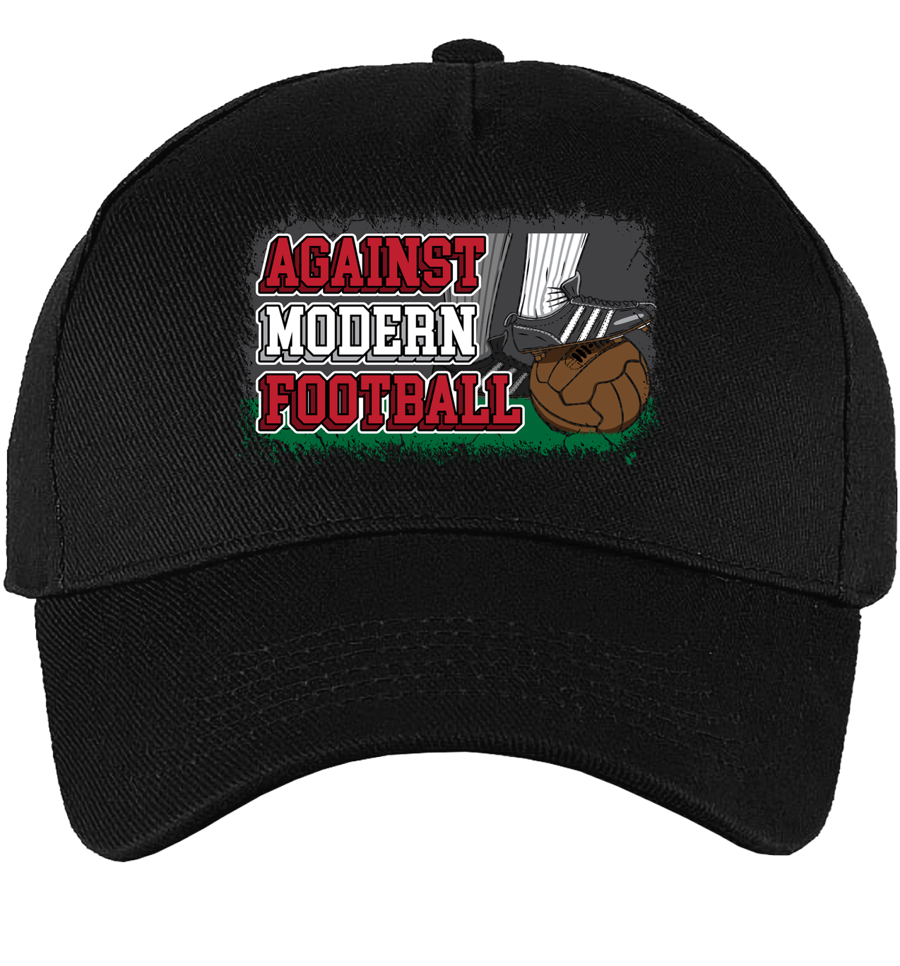 Against modern football cap