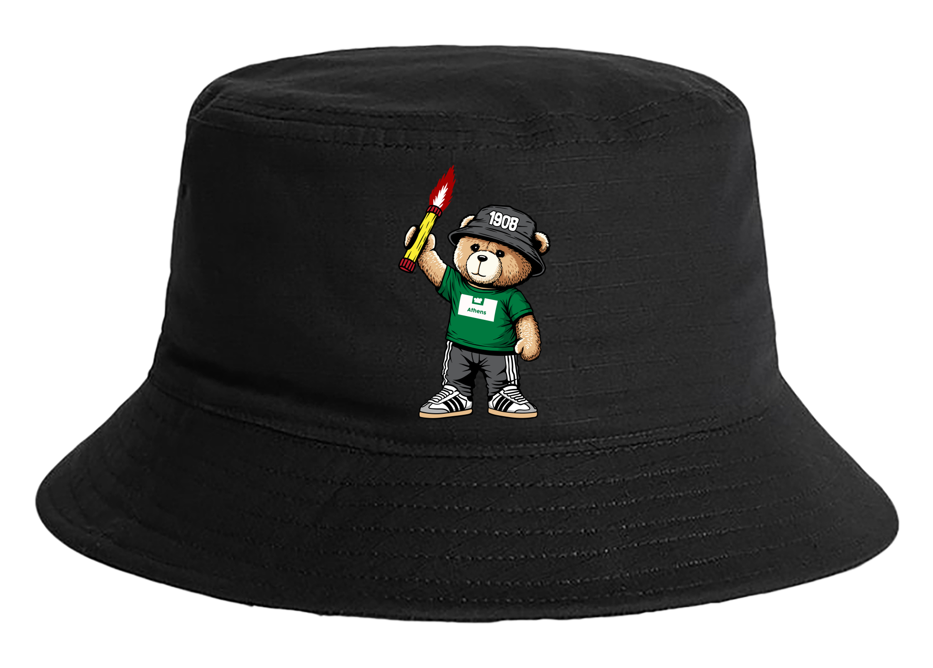 Athens 1908 bear bucket hat