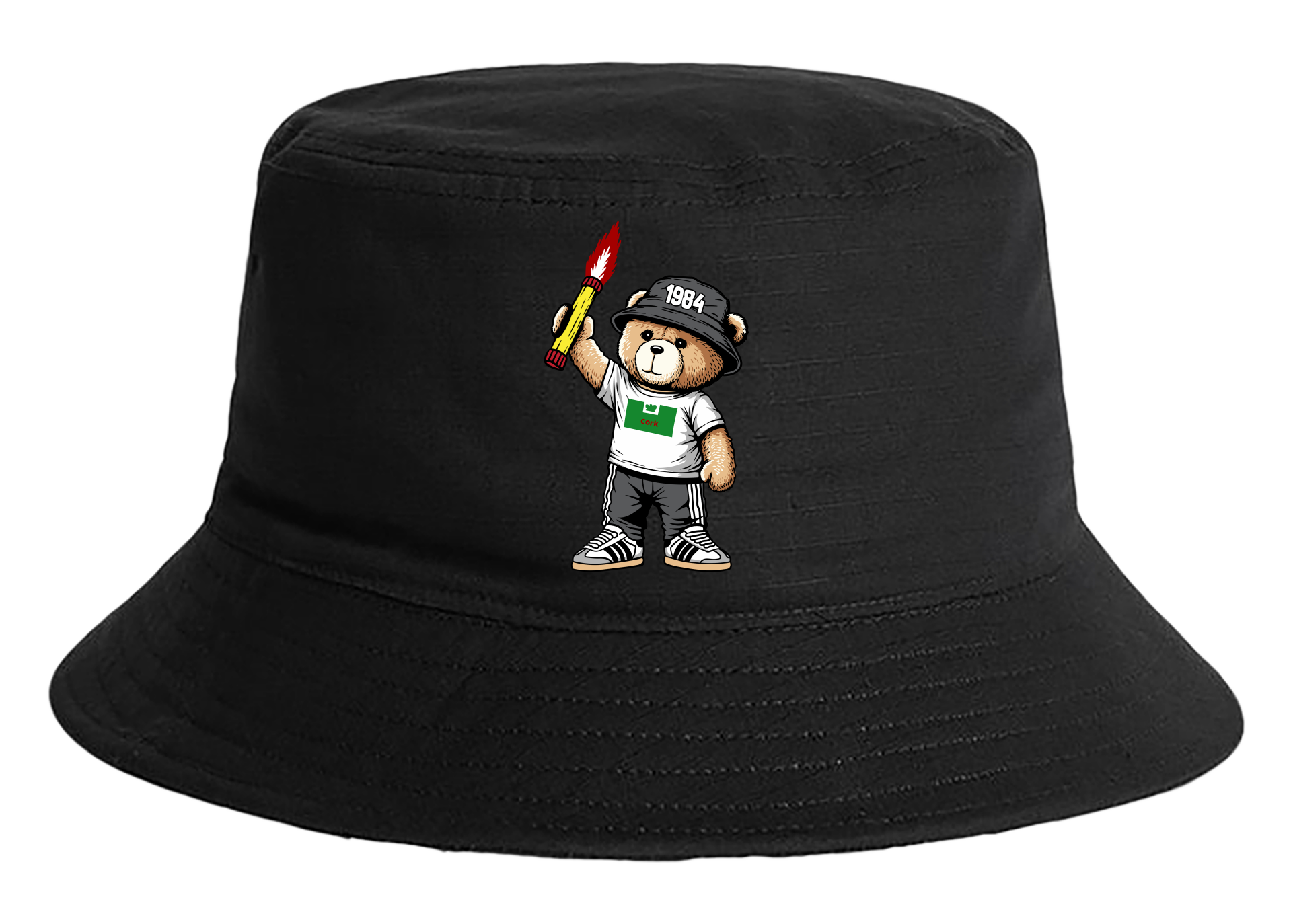 Cork 1984 bear bucket hat