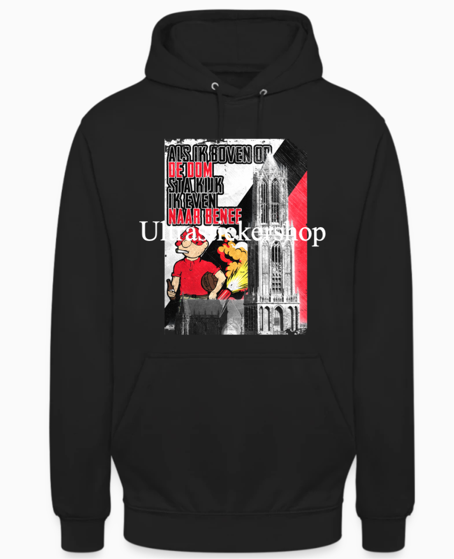 Als ik boven op de dom sta kijk ik even naar benee hoodie