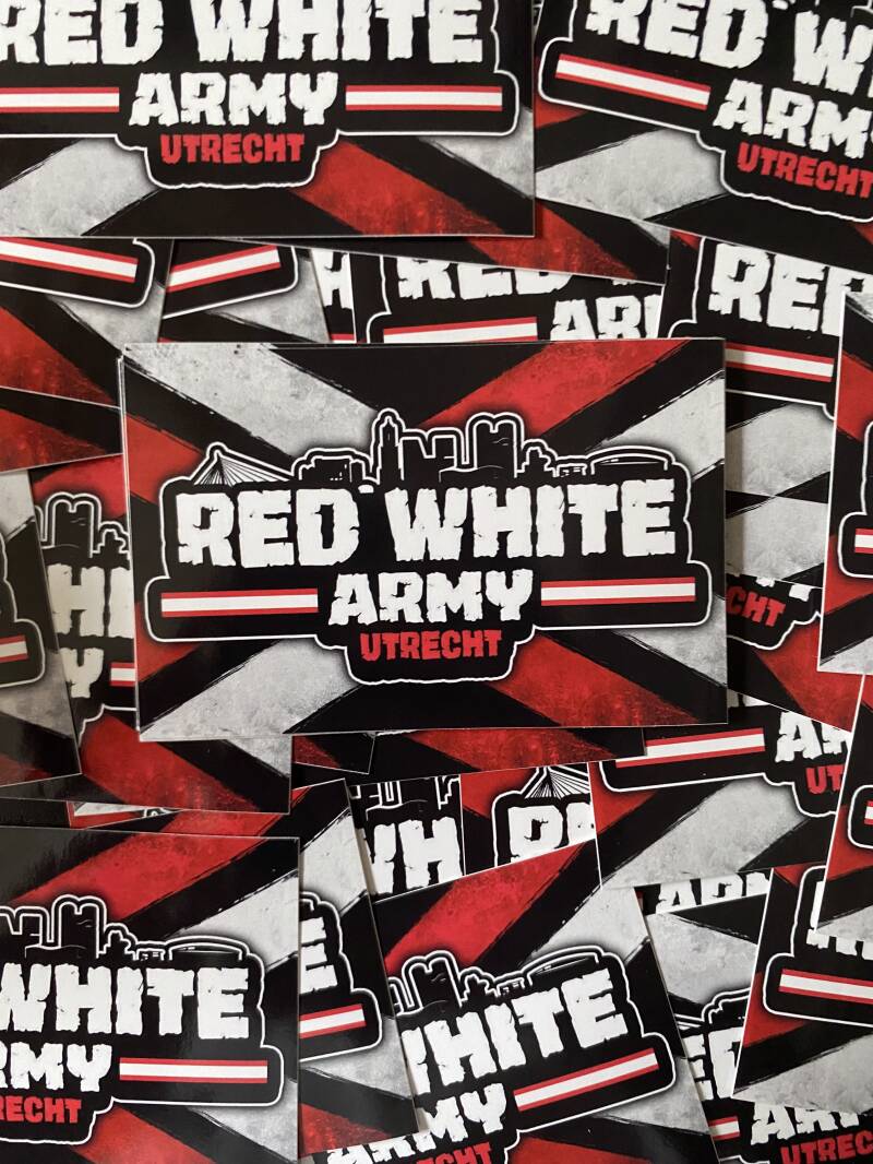 Red white army stickers
