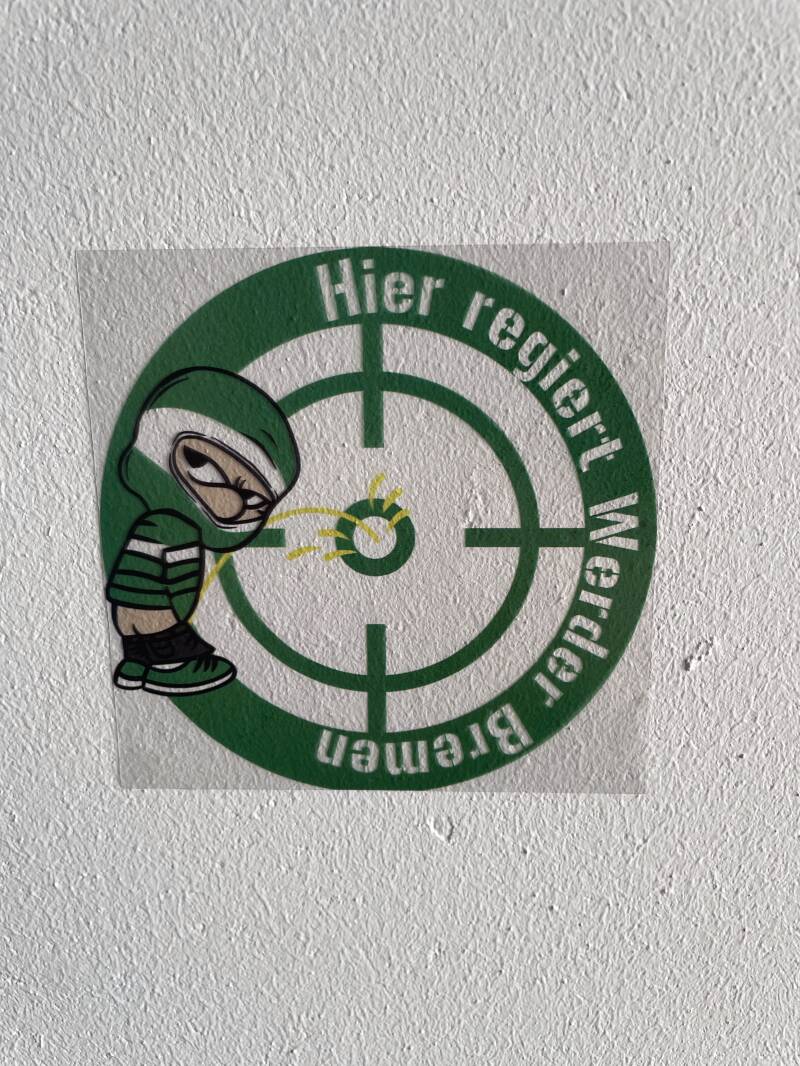 Hier Regiert Werder Bremen transparente Aufkleber