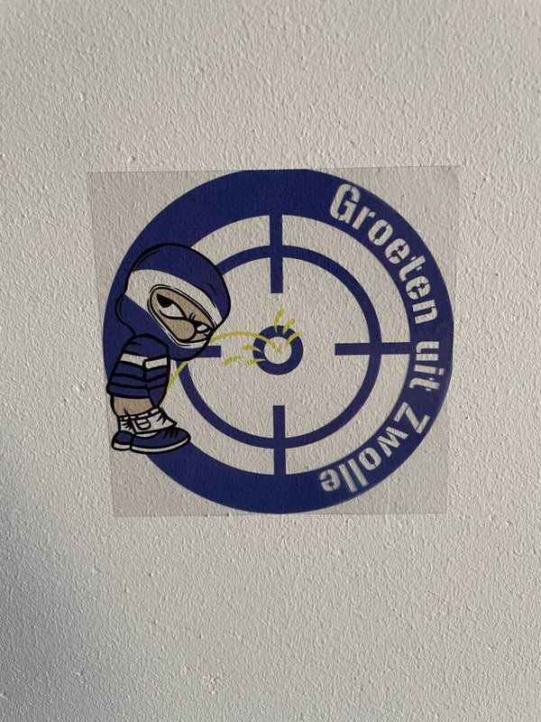 Groeten uit Zwolle transparante stickers