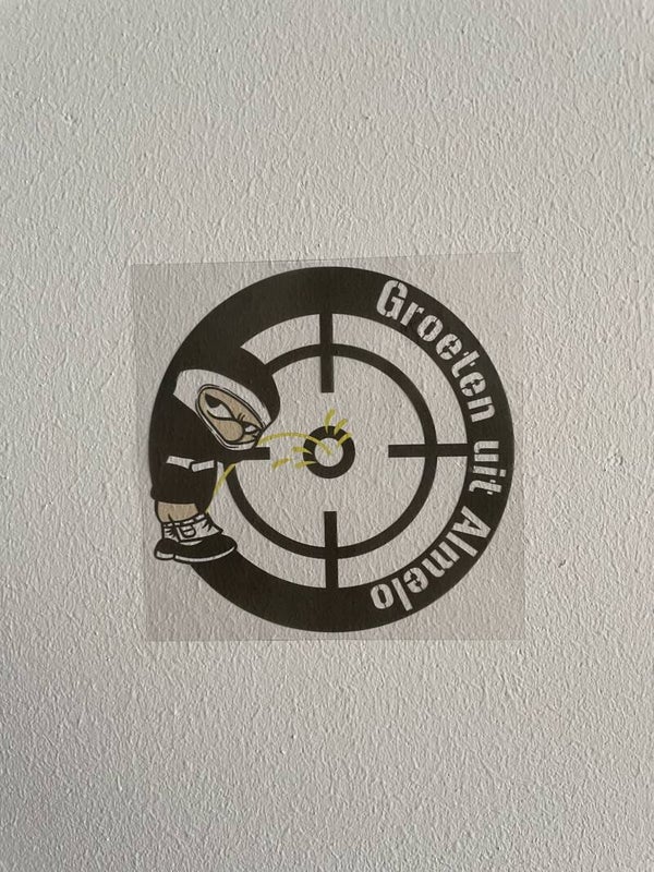 Groeten uit Almelo transparante stickers