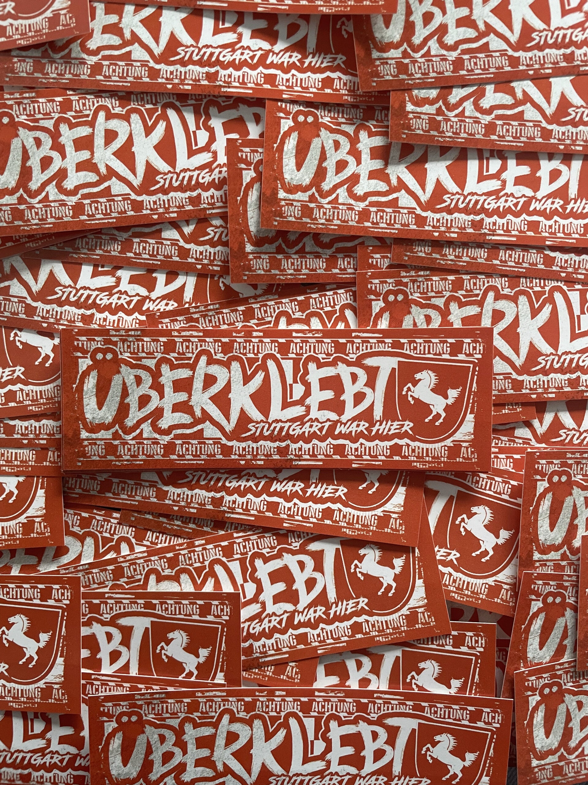 überklebt Stuttgart war hier Stickers