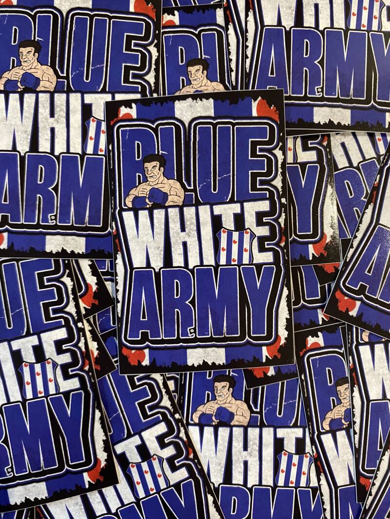 Blue white army Stickers