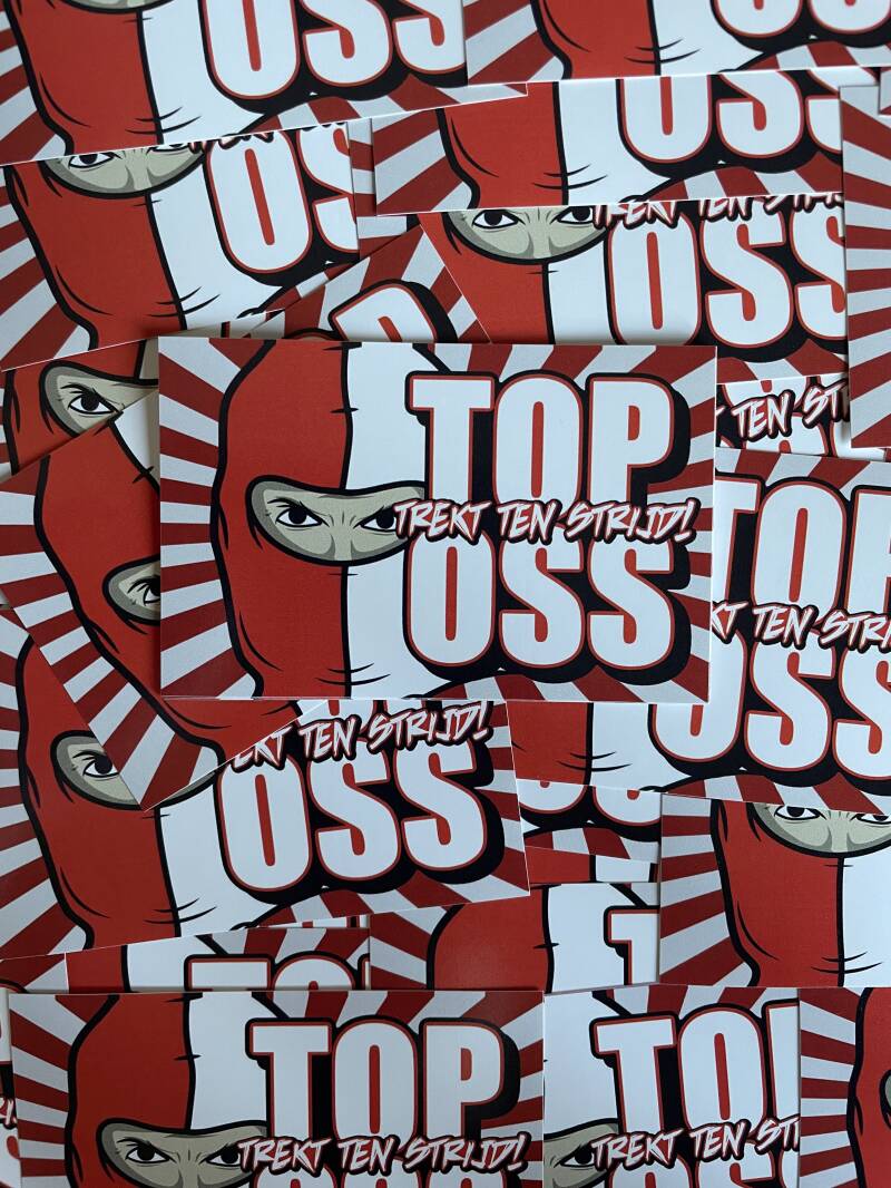 Top Oss trekt ten strijd! stickers