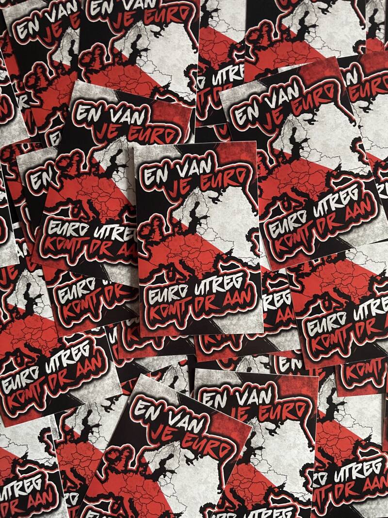 En van je Euro Euro Utreg komt dr aan stickers