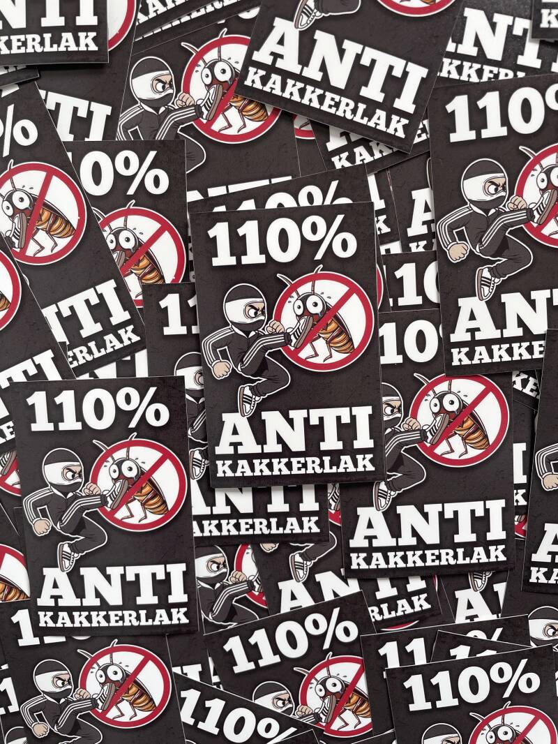 110% Anti Kakkerlak stickers
