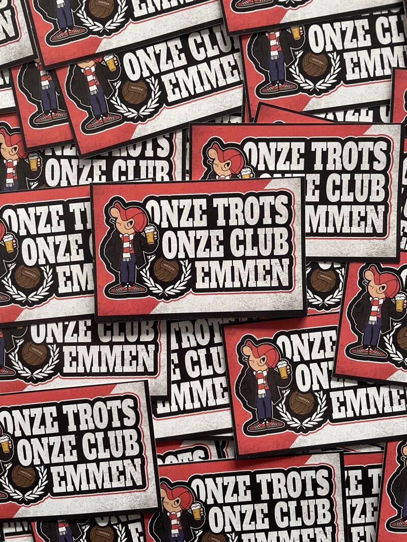 Onze trots onze club Emmen Stickers
