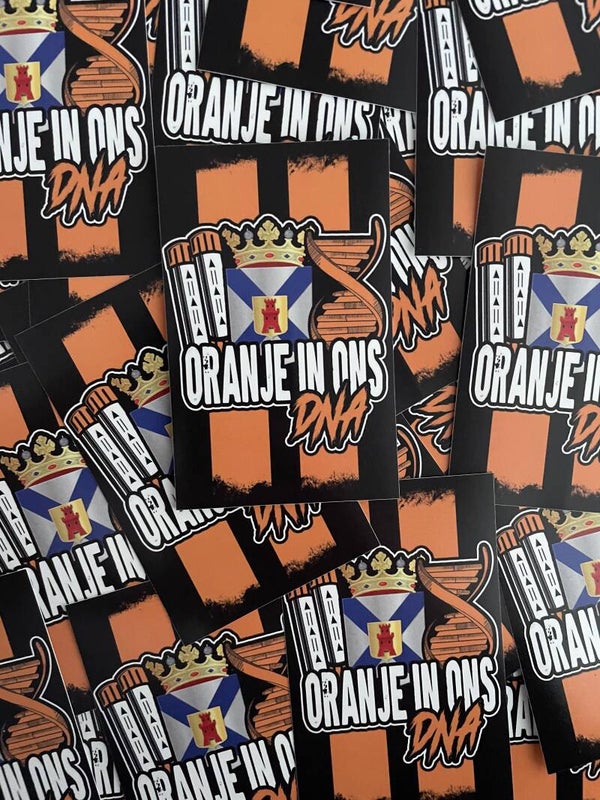 Oranje in ons DNA stickers