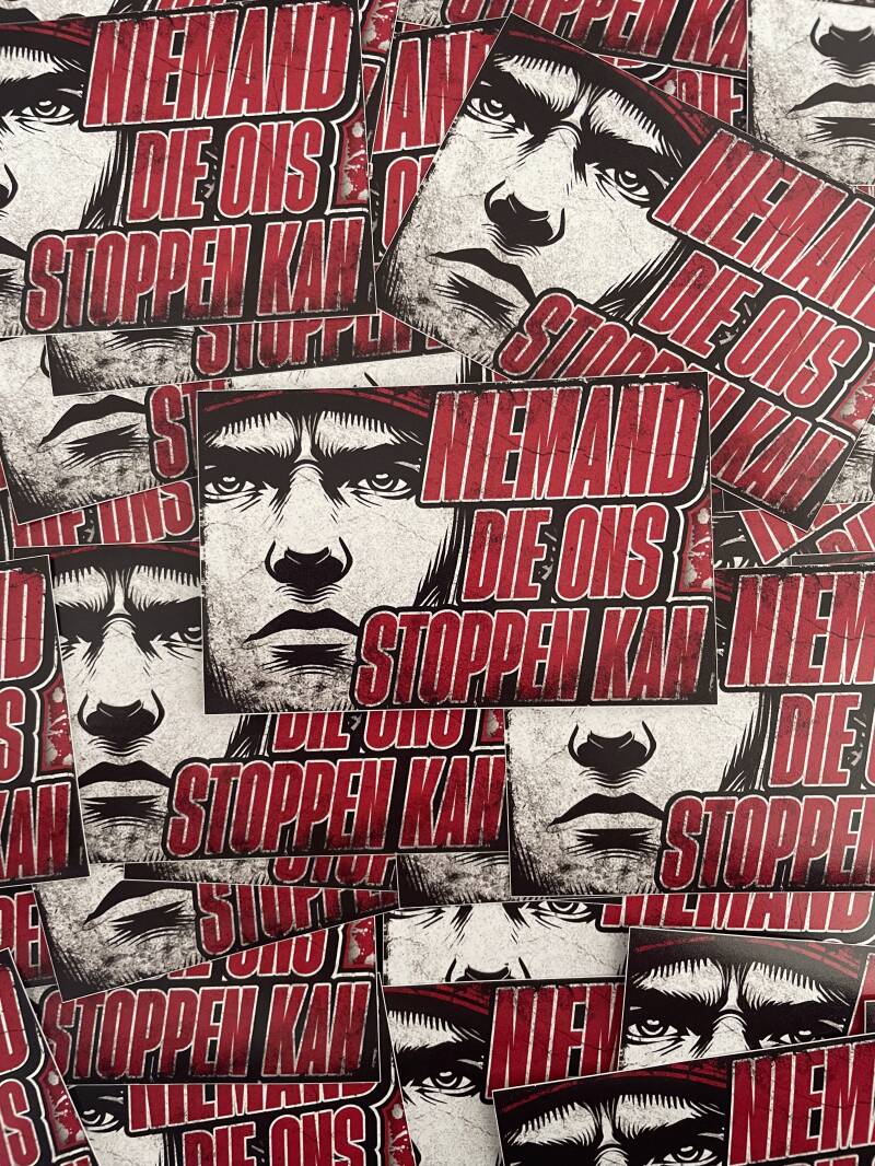 Niemand die ons stoppen kan stickers