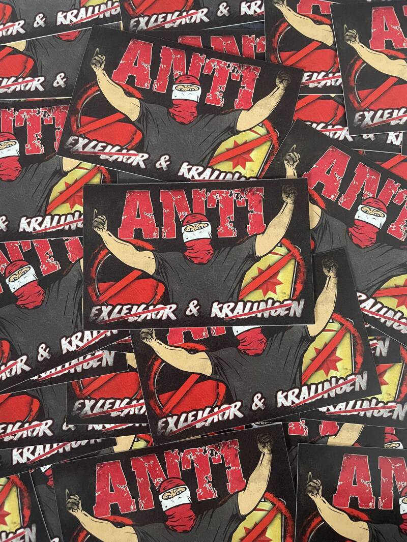 Anti Exelsior stickers
