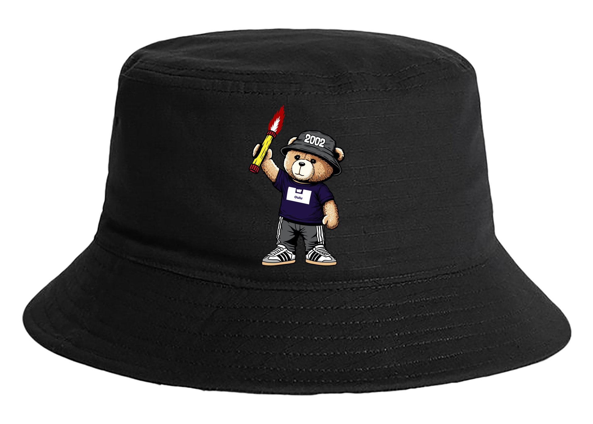 Oulu 2002 bear bucket hat