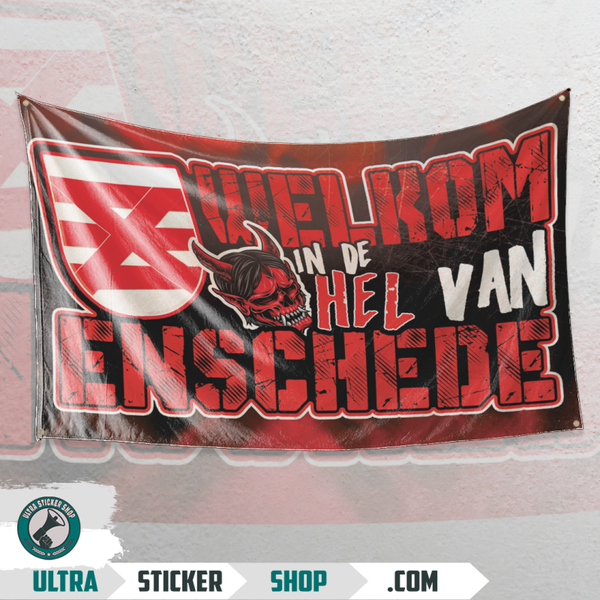 Welkom in de hel van Enschede vlag