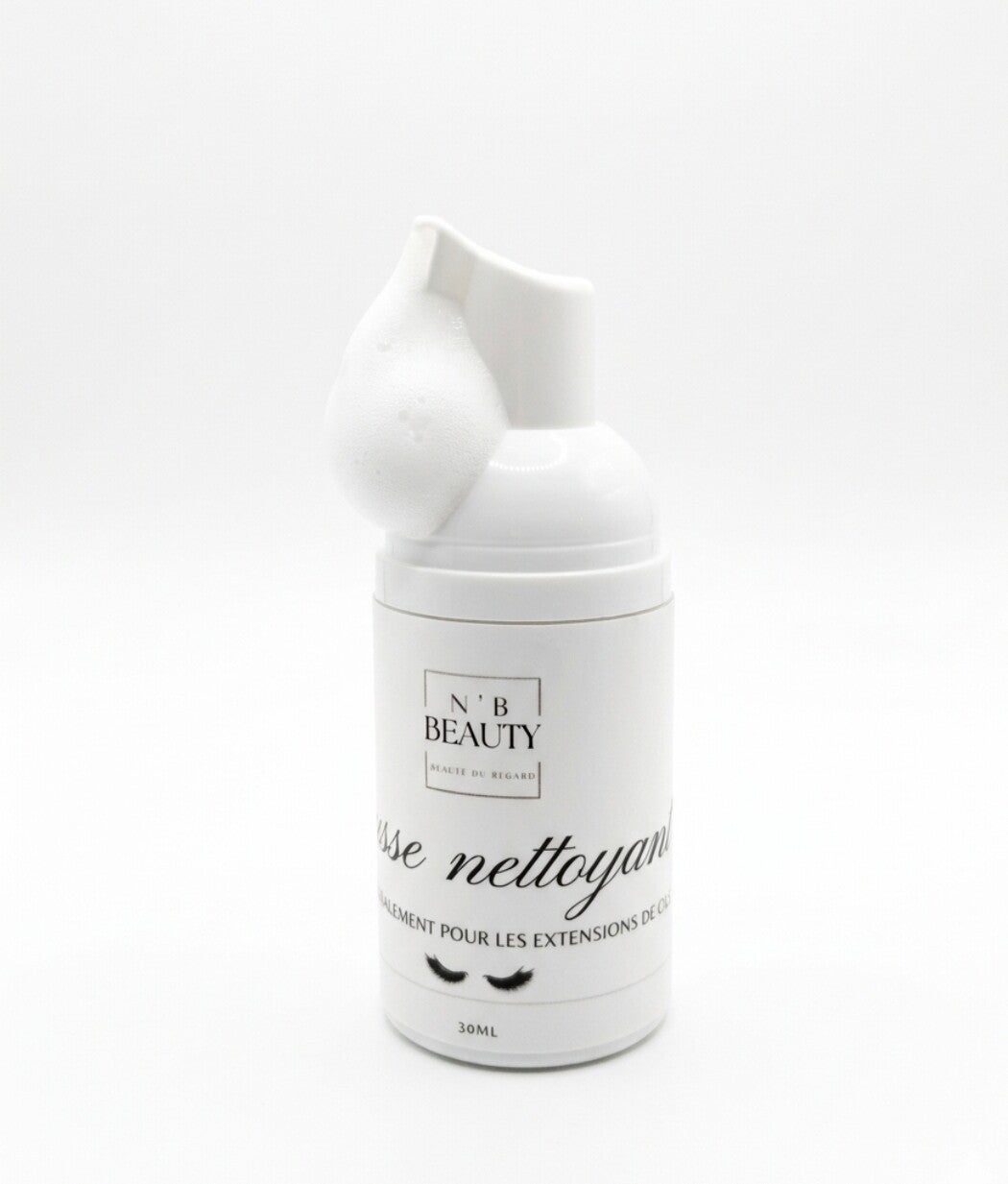 Mousse nettoyante extensions de cils