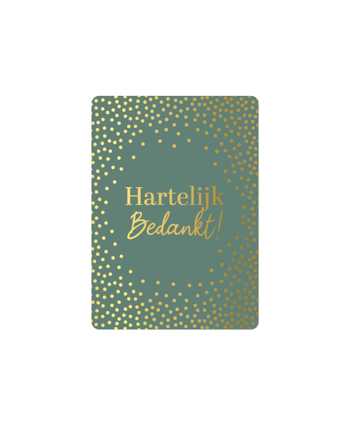 Hartelijk bedankt