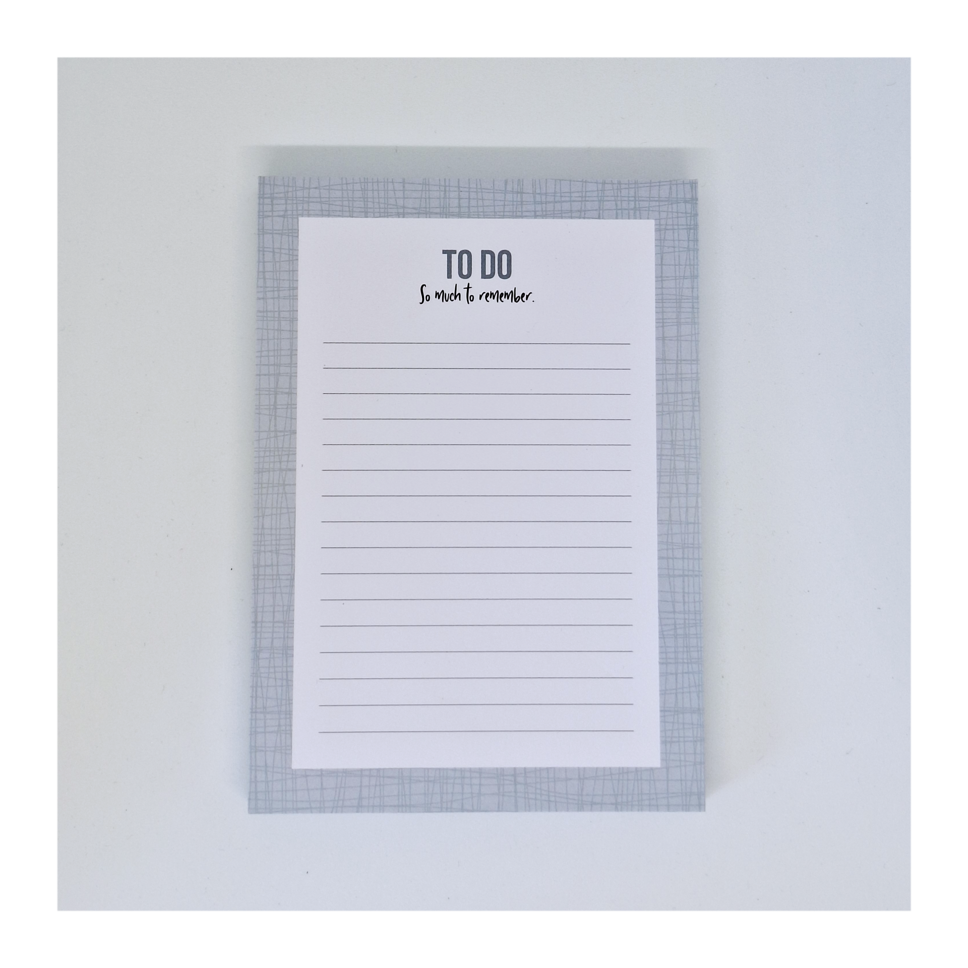 To Do - So Much To Remember