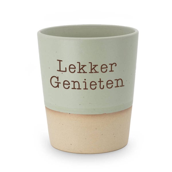 Mok 'Lekker genieten'