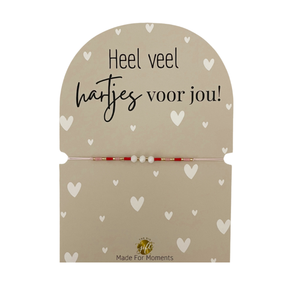 Armband - Hartjes voor jou