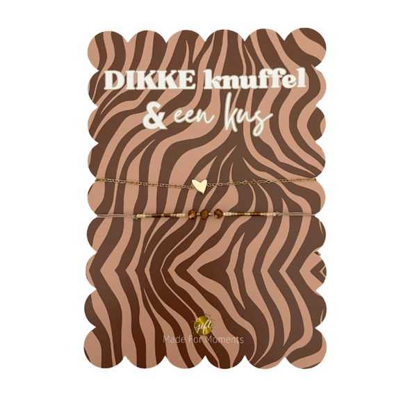 Armband set - Dikke knuffel & een kus