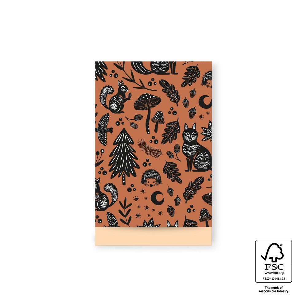 Nature Animals Cognac - Peach, 12 x 19 cm, 5 stuks