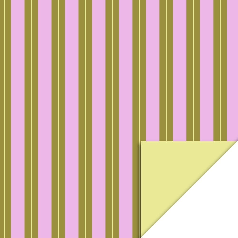 Stripe Chalk Pink - Yellow, 70 x 300 cm