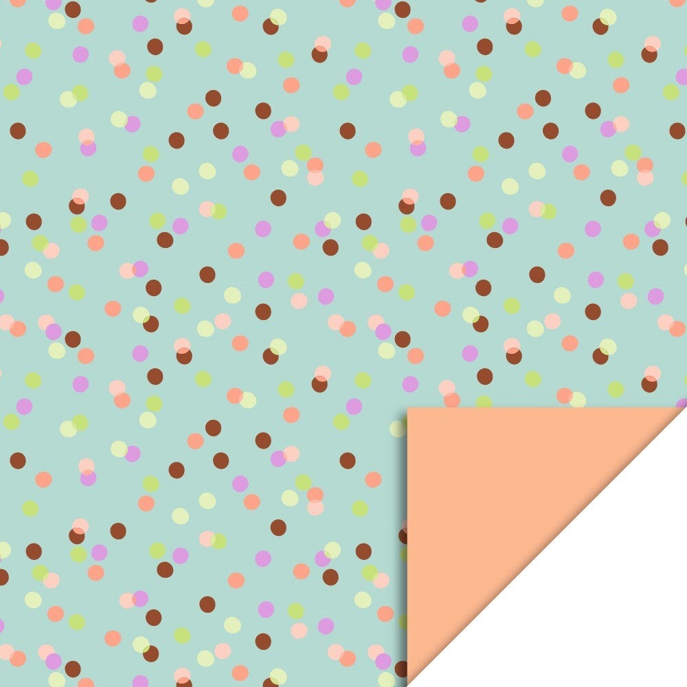 Party Confetti Pistache - Peach, 70 x 300 cm