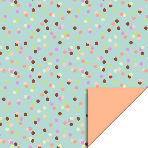 Party Confetti Pistache - Peach, 70 x 300 cm