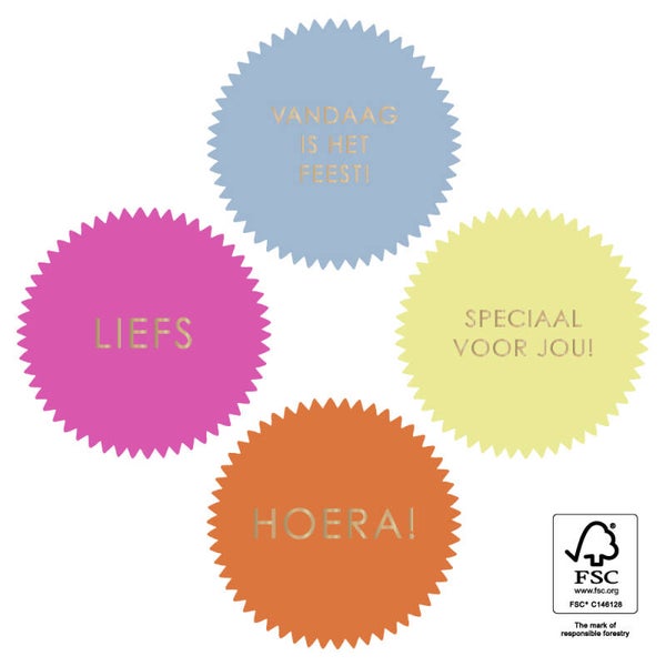 Tekst Modern Gold - Bright, 55 mm, 8 stuks