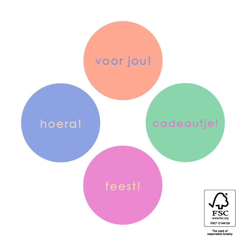 Feest Multicolour, 35 mm, 8 stuks