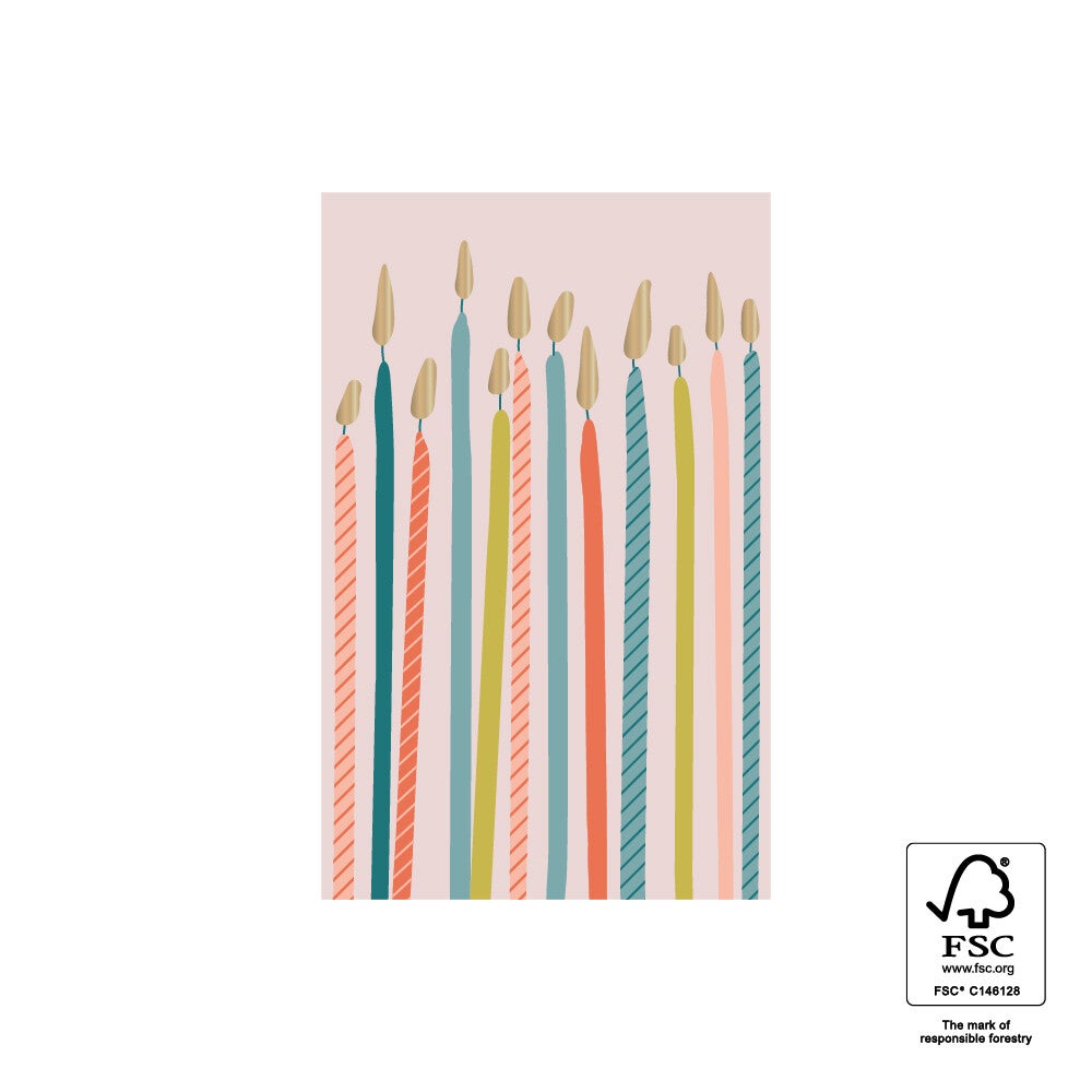 Candles, 47 x 74 mm, 8 stuks