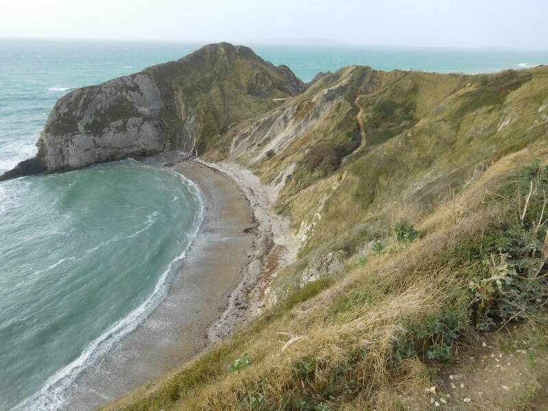 Man O War beach aan de andere kant van Duddle Door