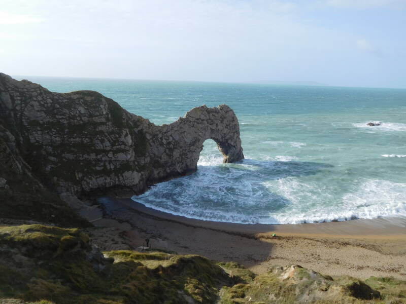 Duddle door, natuurlijke arch aan de Jurassic coast