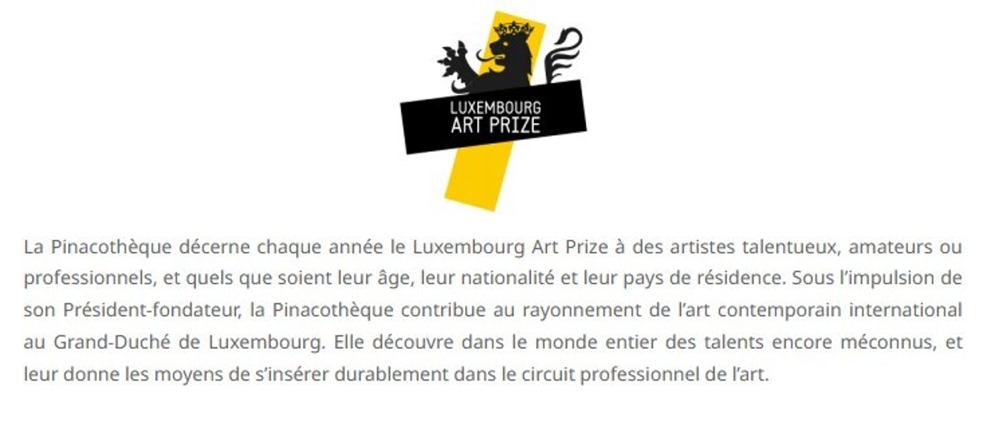 Luxembourg Art Prize · Yannick Prébolin